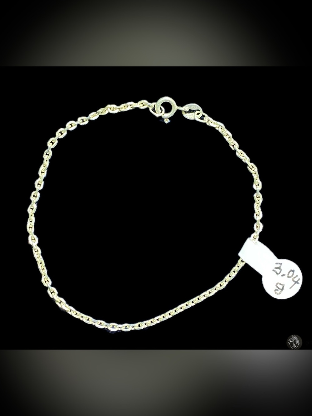 NWT Vintage 925 Italy Sterling Silver Cable Chain Women Bracelet